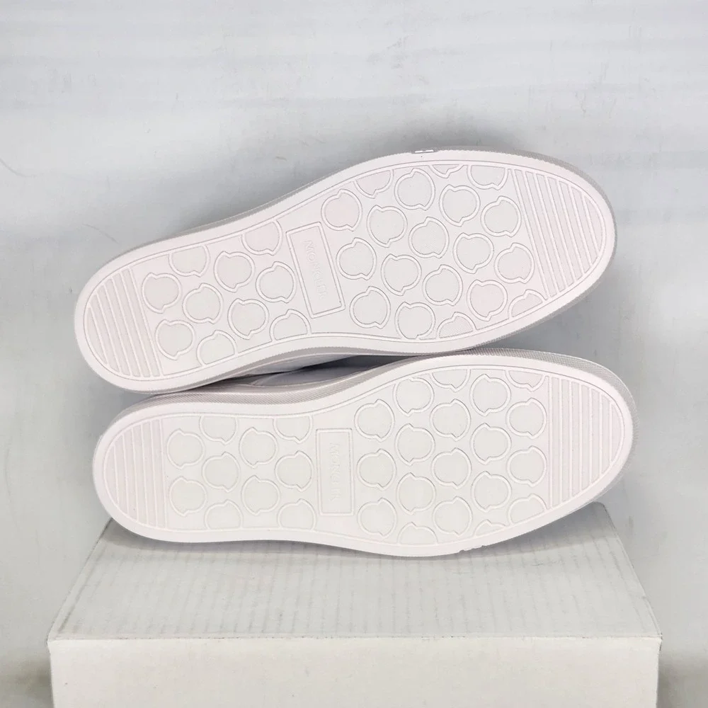 Moncler Neue York Sneakers Womens Size 39 White Low Top Leather Luxury Shoes